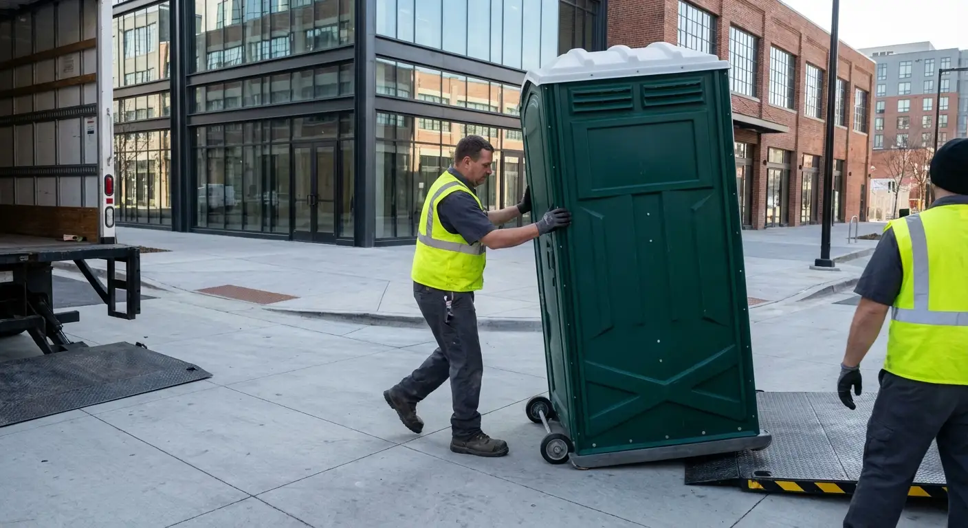 Portable restroom services in Delton Arts District
